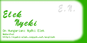 elek nyeki business card